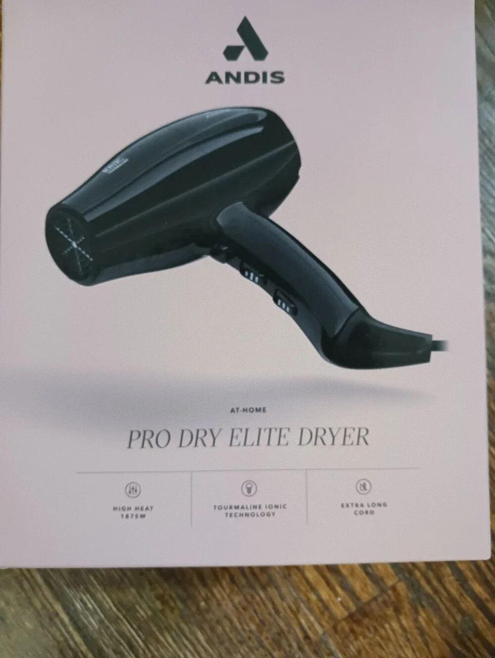 Andis Pro Dry Elite Ionic Hair Dryer #84030 Power & Shine 1875W Extra Long Cord.